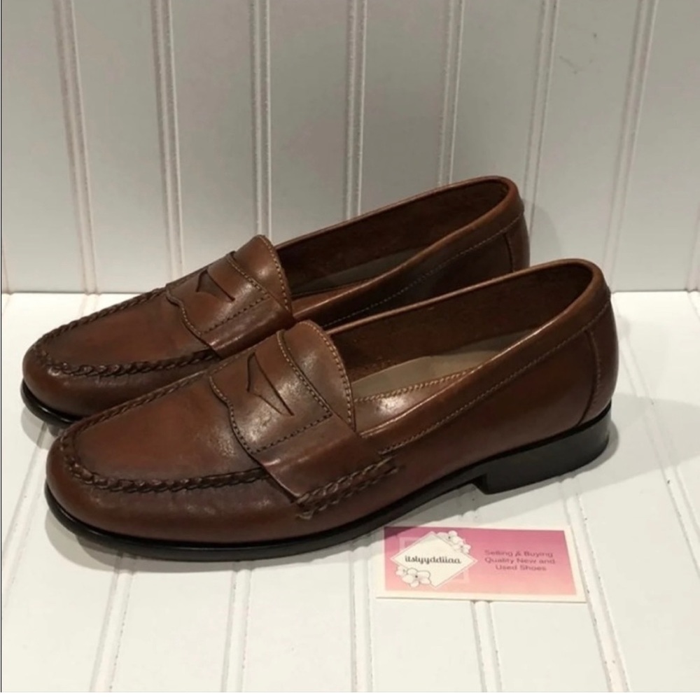 Bostonian Brown Leather Penny Loafers